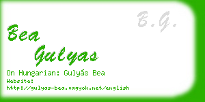 bea gulyas business card